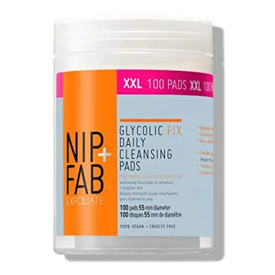 Nip+Fab Glycolic Acid Fix Daily Cleansing Pads for Face with Hyaluronic Acid | Witch Hazel | Exf