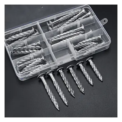 32Pcs Galvanized Threaded Nail Expansion Screw Nails Door Frame and Safety Speed Bump Fixing Pul