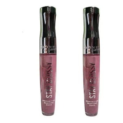 Pack of Rimmel Stay Glossy 6HR Lip Gloss Stay My Rose #