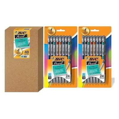 BIC Xtra-Precision Mechanical Pencil Metallic Barrel Fine Point (0.5mm) 48-Count