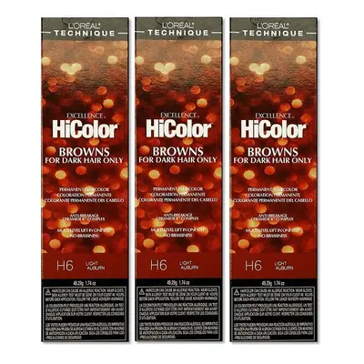 (H6 - (3pks)) L'Oreal HiColor H6 Light Auburn