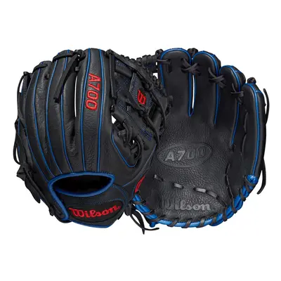 Wilson A700 11.25"" Infield Baseball Glove - Black/Royal Blue/Red