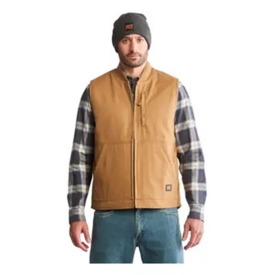 Timberland PRO Men's Size Gritman Lined Canvas Vest Dark Wheat 3X-La