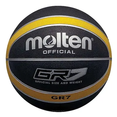 (Black, 5) Molten GR7 Indoor Outdoor Rubber Basketball Ball Black/Yellow