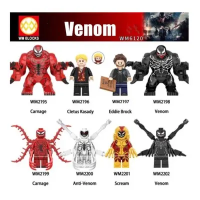 8PCS Venom Super hero Minifigure Building Block Kids Toy Child Gift Christmas Gift