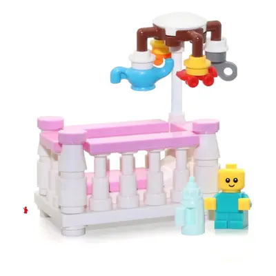 LEGO Baby MiniFigure in Girl Crib (with Spinning Mobile) Very Cute