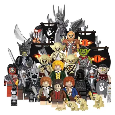 (18PCS Lord Of The Rings) 34PCS Lord Of The Rings Toy Action Mini Figures Fit Lego