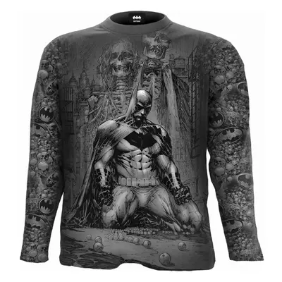 (M, Black) Batman Unisex Adult Vengeance Wrap Long-Sleeved T-Shirt