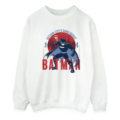 (S, White) DC Comics Mens Batman Gotham City Sweatshirt