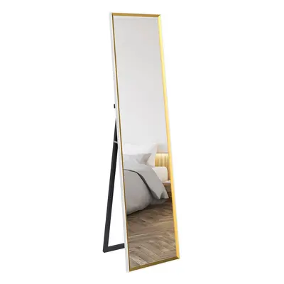 HOMCOM Full Length Mirror Wall Mount Leaning Standing Mirror, White