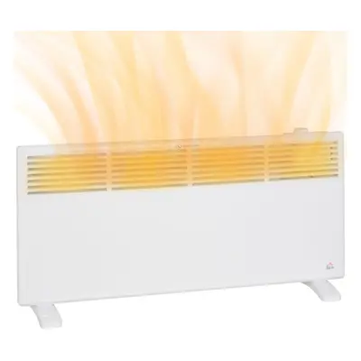 HOMCOM 2000W Panel Heater, Low Energy Electric Heater for Home, White