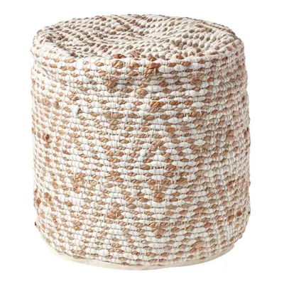 (45 x cm) Sierra Natural Diamond Pattern Hemp Bean Filled Pouffe