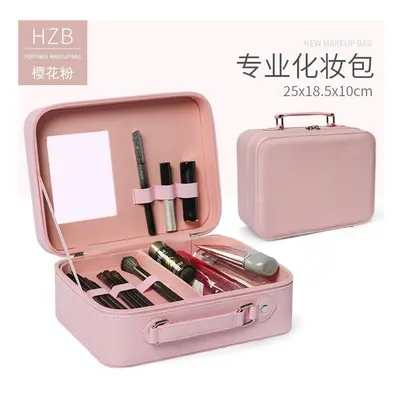 (Sakura powder (there is a partition/can be placed with a makeup brush)) Makeup Box Hard -Shell 