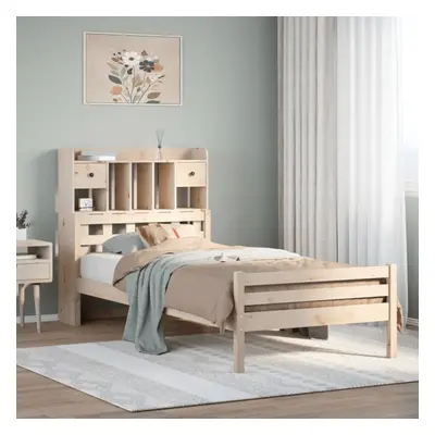 vidaXL Bookcase Bed without Mattress 75x190 cm Small Single Solid Wood Pine