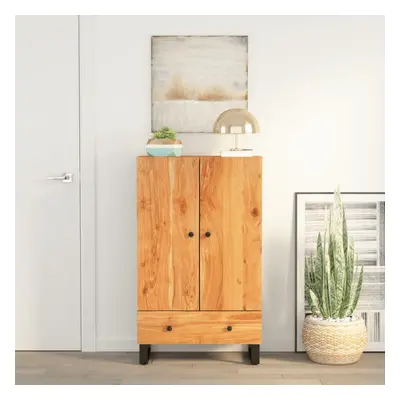 vidaXL Highboard Cupboard with Drawer Sideboard Solid Wood Acacia and Iron