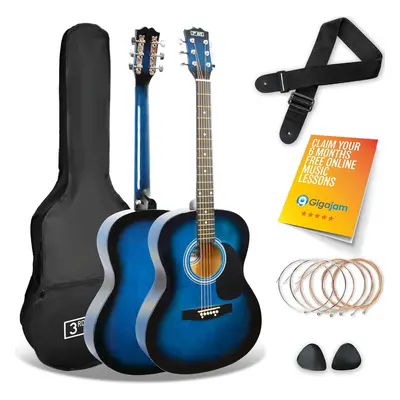 Avenue Full Size 4/4 Acoustic Guitar Steel String Pack Bundle for Beginners - Months FREE Lesson