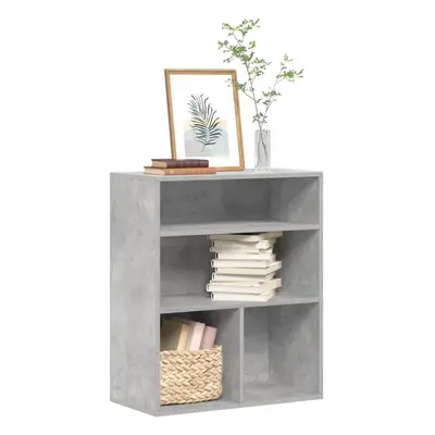 vidaXL Book Cabinet Concrete Grey 60x30x71.5 cm Engineered Wood