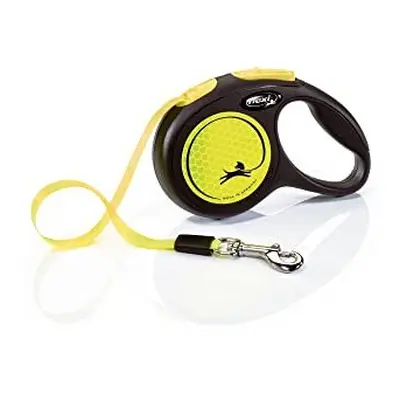 Flexi New Neon Tape Yellow Extra Small 3m Retractable Dog Leash/Lead for dogs up to 12kgs/26lbs