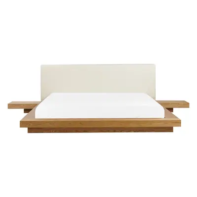 Waterbed Faux Leather ZEN x cm (EU Super King) Natural Ash Wood