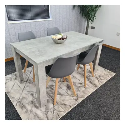 Dining Table and Chairs With Bench Stone Grey Effect Wood Table Grey Leather Chairs Dining Room