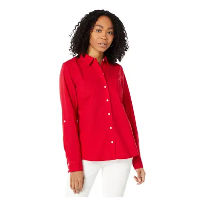 Tommy Hilfiger womens Classic Long Sleeve Roll Tab (Standard and Plus