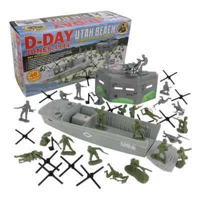 BMC WW2 D-Day Plastic Army Men - Utah Beach 40pc Soldier Figures Plays