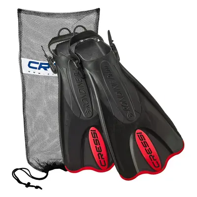 Cressi Italian Made Palau Short Snorkeling Swim Fins with Mesh Bag (Bl