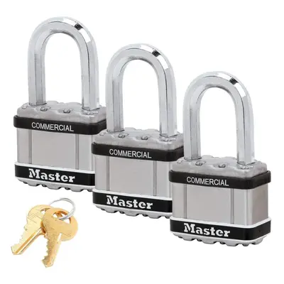 Master Lock Magnum Padlocks - 2"" W x 1-1/2""L Shackle Three (3) Keye