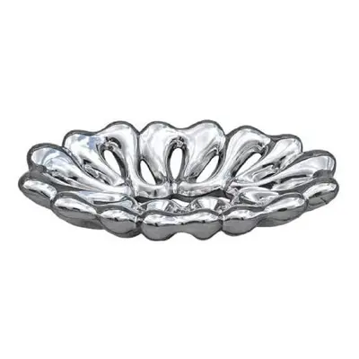 Platinum Perforated Oval Bowl - CP19