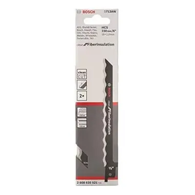 Bosch Professional pieces Sabre Saw Blade 713 AW Clean for Fibre Insulation (150 x x mm, sabre s