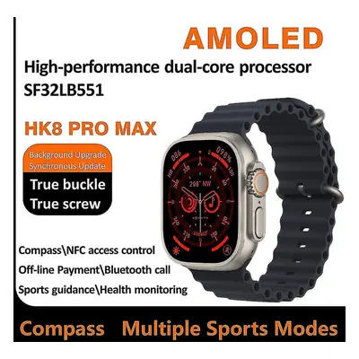 (Hk8 Pro Max Ultra Smart Watch Men 49mm Amoled Screen Compass Nfc Smartwatch-yky) Hk8 Pro Max Ul