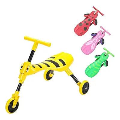 Scuttlebug 3Wheel Foldable Ride On Tricycle1+ Year Bumblebee Trike Antennae Handlebar Develop To