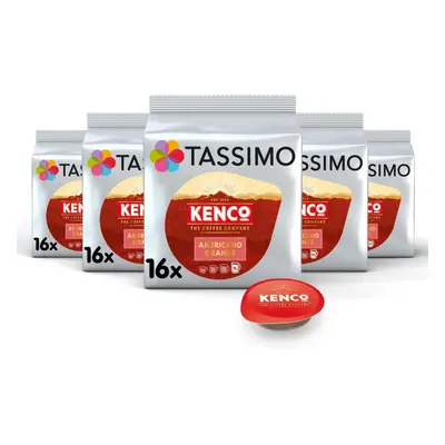 Tassimo Kenco Americano Grande Coffee Pods x16 (Pack of 5, Total Drinks)