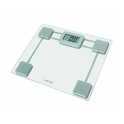 Salter Toughened Glass Compact Electronic Bathroom Scale - Silver