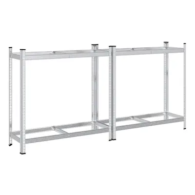 (110 x x cm/ pcs) vidaXL 3-Layer Tyre Shelves Garage Storage Racking Shelving Unit Silver Steel