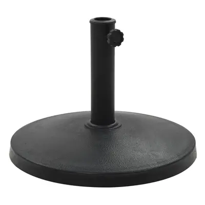 vidaXL Parasol Base Round Polyresin 10kg Black Umbrella Support Stand Holder