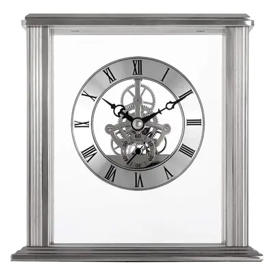 Acctim Vermont Skeleton Silver Mantel Clock