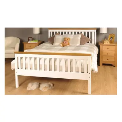 (5ft Kingsize, Caramel Bar) Comfy Living 'Talsi' Wooden Bed Frame