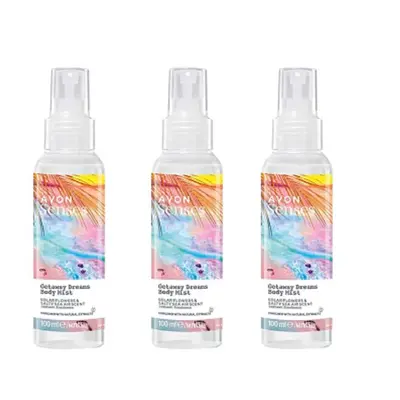 Pack of Senses Getaway Dreams Body Mist with the scent of salty sea air and solar flowers x 100m