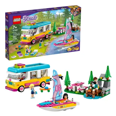 LEGO Friends Forest Camper Van and Sailboat Building Kit; Forest