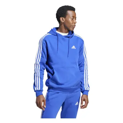 adidas Men's Essentials Fleece 3-stripes Hoodie Semi Lucid Blue Larg