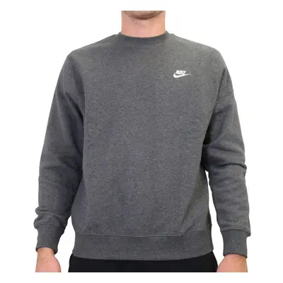 Nike Mens NSW Club Crew Charcoal HeatherWhite Small