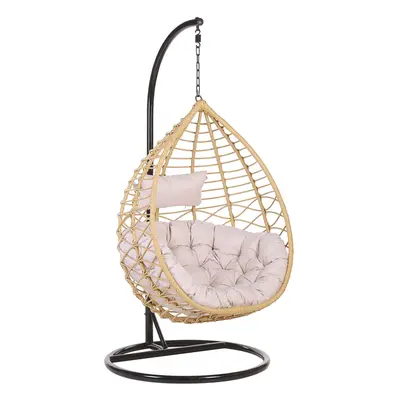 Hanging Chair with Stand ARSITA PE Rattan Natural