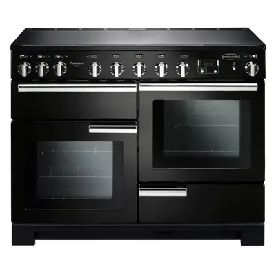 RANGEMASTER Professional Deluxe Induction Range Cooker - Black & Chrome, Black