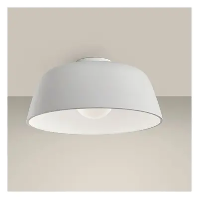 LEDS C4 Miso ÃÃ433mm Cylindrical Semi Flush Light Large White E27