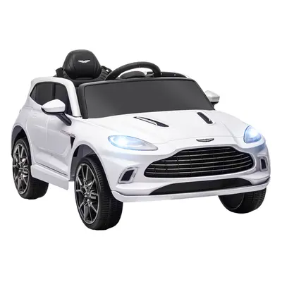 AIYAPLAY Aston Martin DBX Licensed 12V Kids Electric Car w/ Remote, White