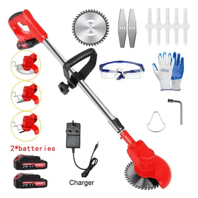 Cordless Strimmer Grass Trimmer Tree Cutter 21V Garden Edger Electric Battery