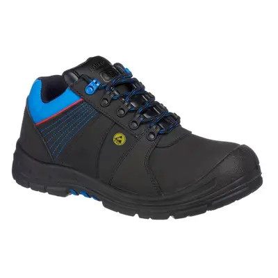 (7 UK, Black/Blue) Portwest Mens Protector Leather Compositelite Safety Shoes