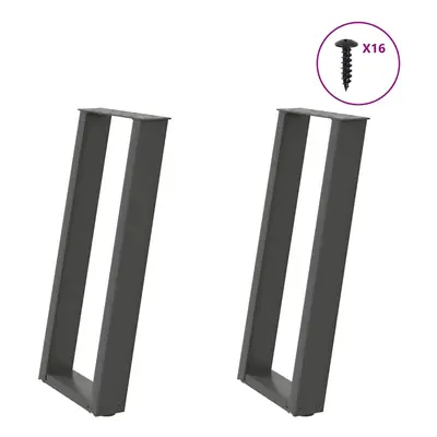 (anthracite, x (72-73) cm) vidaXL Console Table Legs U-Shaped Desk Legs Metal Bar Stand DIY pcs 