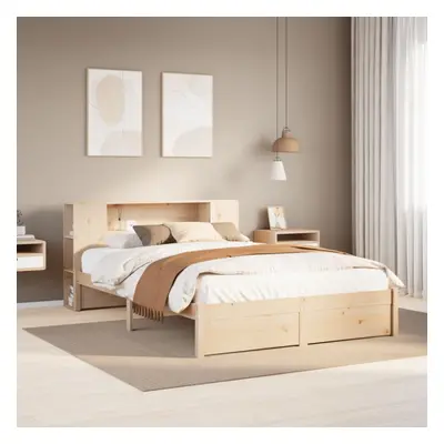 vidaXL Bookcase Bed without Mattress 135x190cm Double Solid Wood Pine